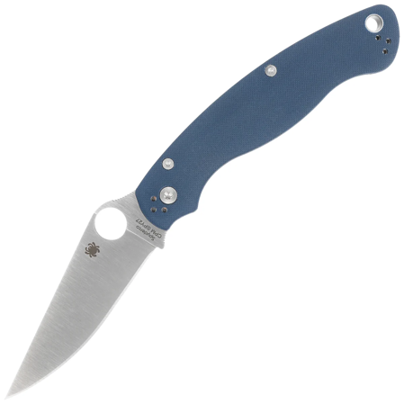 Spyderco Military 2 Cobalt Blue G10, Satin CPM SPY27 by Sal, Eric Glesser (C36GPCBL2)