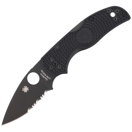 Spyderco Native 5 FRN Black/Black Blade CombinationEdge Knife (C41PSBBK5)