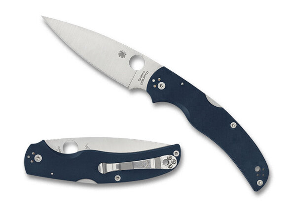 Spyderco Native Chief Cobalt Blue G10, Satin CPM SPY27 by Sal Glesser knife (C244GPCBL)