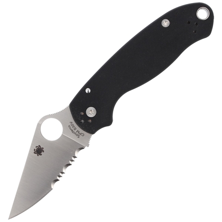 Spyderco Para 3 G-10 Black CombinationEdge Knife (C223GPS)