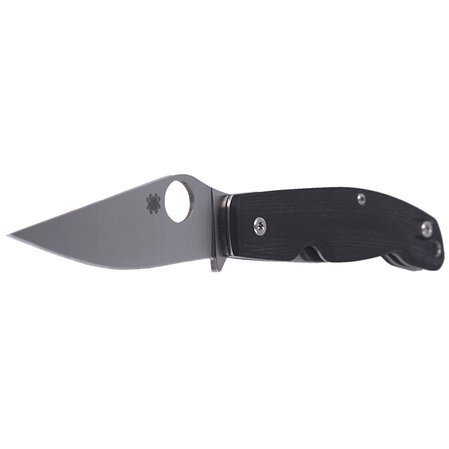 Spyderco Pattadese G-10 Black Plain Knife (C257GP)