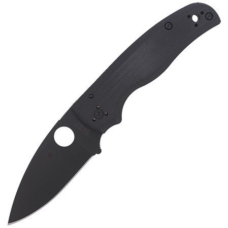 Spyderco Shaman Black G10, Black DLC CPM S30V by Eric Glesser (C229GPBK)