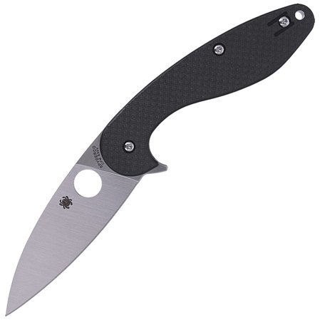Spyderco Silverax Carbon Fiber / G-10, Plain CPM S30V knife (C228CFP)