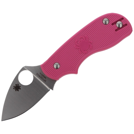 Spyderco Squeak Lightweight Pink PlainEdge Knife (C154PPN)