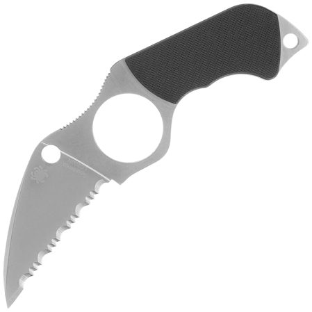 Spyderco Swick 5 Large Knife Black G10, Satin Spyderedge LC200N by Sal Glesser (FB14S5)