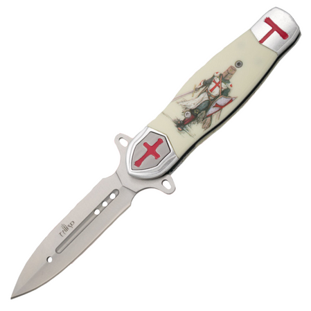 Third Decor Habitat Templar 1610 Gray Aluminium/White ABS, Satin 420 assisted knife