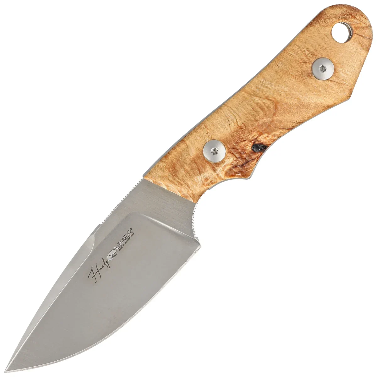 Viper Handy Flammed Poplar Wood, Satin MagnaCut by Fabrizio Silvestrelli Knife (VT4038PI)