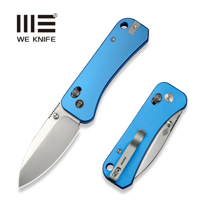 WE Knife Banter 2 Blue Aluminum, Satin CPM S35VN by Ben Petersen (WE23075-1)