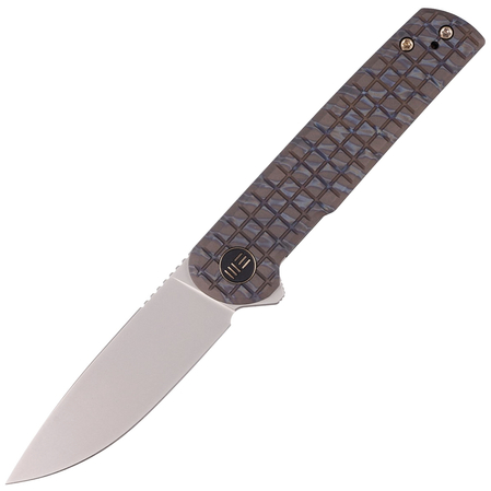 WE Knife Charith LE No 305/310 Frag Tiger Stripe Pattern Flamed Titanium, Silver Bead Blasted CPM 20CV (WE20056B-2)