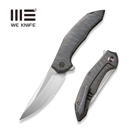 WE Knife Merata LE No ???/200 Tiger Stripe Titanium, Hand Rubbed Satin CPM 20CV by Anton Tkachenko (WE22008A-3)