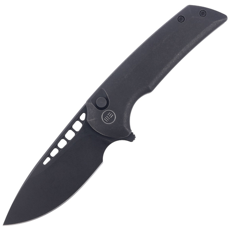 WE Knife Mini Malice Black Titanium, Black Stonewashed CPM 20CV by Ferrum Forge (WE054BL-1)