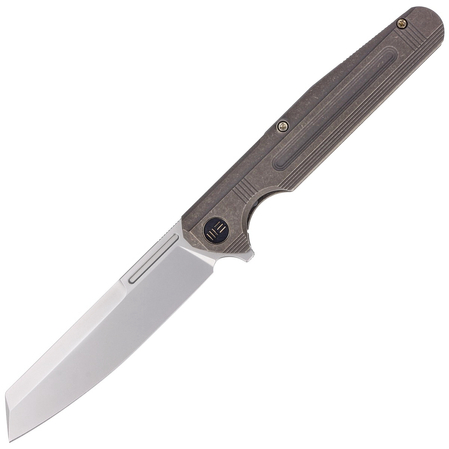 WE Knife Reiver LE No 214/260 Bronze Titanium, Silver Bead Blasted CPM S35VN (WE16020-3)