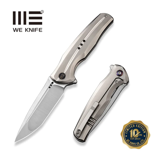 WeKnife 601X LE No 044/150 Polished Gray Titanium, Hand Polished Satin CPM 20CV (WE01J-4)