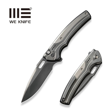 WeKnife Exciton LE No 166/310 Polished Gray Titanium, Polished Gray CPM 20CV (WE22038A-7)