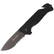 BlackFox Black Action Rescue Folding Knife 80mm (BF-738TI)