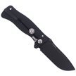 LionSteel SR1A Aluminum Black / Black Blade Solid Knife (SR1A BB)