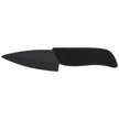 Nóż kuchenny Albainox ceramiczny Black, materiał Ceramic Zirconia, rękoj rubber, ostrze gładkie, etui ochronne z polimeru, długość ostrza 75mm, waga 30g - 17281