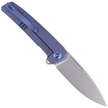 WE Knife Speedster Blue Titanium, Silver Bead Blasted CPM 20CV (WE21021B-3)