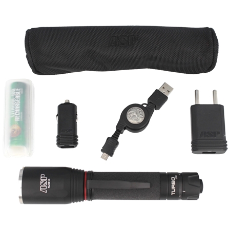 ASP Turbo USB EU Flashlight with Charge Kit (35620)