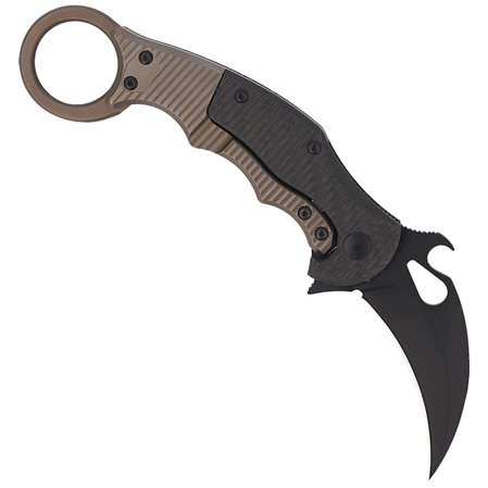 FOX Folding Knife Carbon Fiber / Titanium Frame Lock (FX-599TiC)