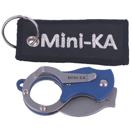 FOX Mini-KA Folding Knife FRN Blue, Bead Blasted (FX-535 BL)