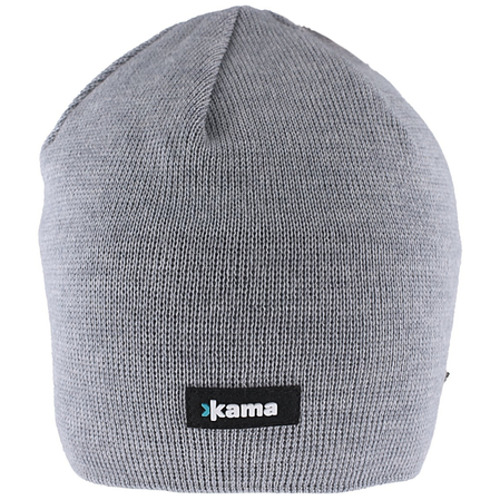 Kama Knitted Merino Wool Beanie, Gray (A02-109)