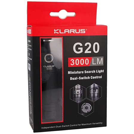 Klarus Dual-Switch Mini Rechargeable Search Light Black (G20)