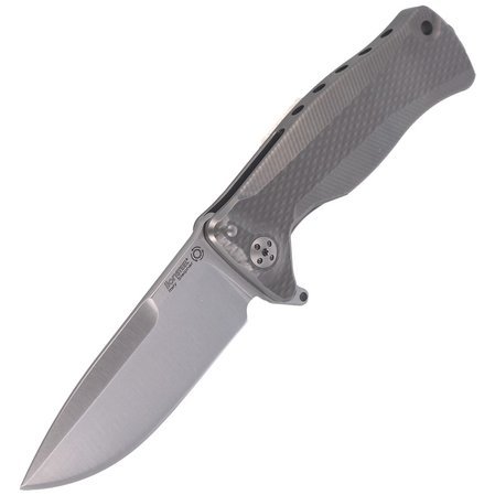 LionSteel SR11 Titanium Grey / Satin Blade Solid Knife (SR11 G)