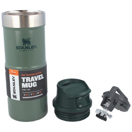 Stanley Trigger-Action Travel Mug .35L/12oz Hammertone Green (10-09848-006)