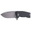 LionSteel ROK Aluminium Black, Satin Finish Solid Knife (ROK A BS)