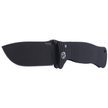LionSteel SR1A Aluminum Black / Black Blade Solid Knife (SR1A BB)