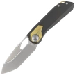 Nóż składany Remette RT-Peregrine Falcon Brown/Gold Titanium, Hand Grinding Pearlescent M390 (RTT1-BX)