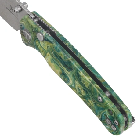 Bestechman Cicada's Wing-TL Knife Green Resin, Satin 10Cr15CoMoV (BMK24-R-1)
