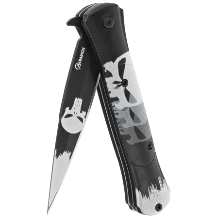 Martinez Albainox Skull Folding Knife – ABS 3D Design, Black / 3D Design, 3Cr13MoV (18787)