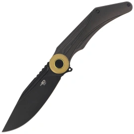 Bestech Seraph Knife Black Bronze Titanium, Black Stonewashed M390 by Kombou (BT2403E)
