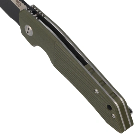 Bestech Barracuda Green G10, Black Stonewashed/Satin D2 knife (BG15B-2)