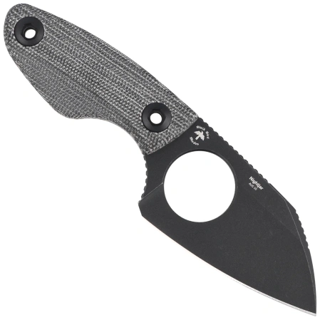 Kizer Nightjar Knife Black Norplex UltreX Micarta, Black PVD / Stonewashed AUS-10 by Vincent Rizzo (1114A1)