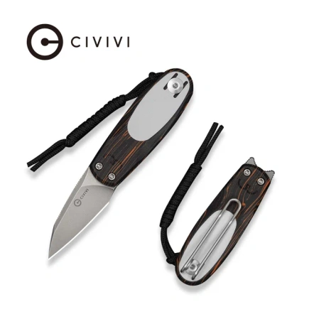 Nóż składany Civivi Purr Orange-Black-White G10, Stonewashed Nitro-V by Ostap Hel (C25054-5)