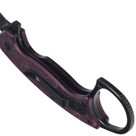 Nóż składany Kizer Dodo Karambit Purple PC, Black PVD Nitro-V by Giedymin (V2702A2)