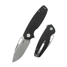 Kubey Tityus Knife Black G10, Beadblasted 14C28N (KU322O)