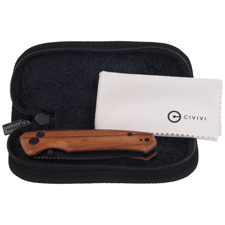 Nóż składany CIVIVI Altus Cuibourtia Wood, Black Stonewashed (C20076-3)