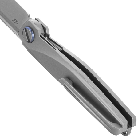Rike Knife RK-Baidi-T-P/GCF Gray Titanium / Green Carbon Fiber, Bead Blasted M390