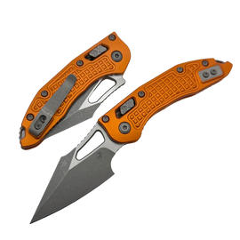 Nóż składany Microtech M-Stitch Ram-Lok S/E Orange Frag Aluminium, Apocalyptic M390MK by Borka Blades and Tony Marfione (169MRL-10APFROR)