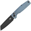 Bestech Slasher Blue Micarta, Black Stonewashed D2 Knife (BG56C-2)