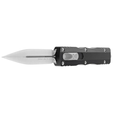 Nóż automatyczny OTF Microtech Dirac Delta D/E Black Aluminium, Satin M390 by Tony Marfione (227-4)