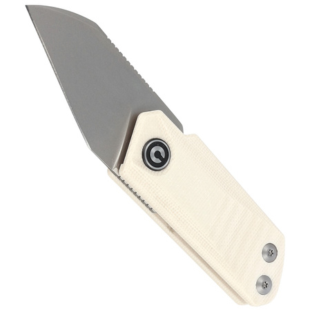 Civivi Ki-V Ivory G10, Silver Bead Blasted 9Cr18MoV by Ostap Hel (C2108C)