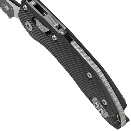 Nóż składany Microtech Stitch Ram-Lok S/E Black Fluted G10, Black P/S M390MK by Sebastijan Berenji and Tony Marfione (169RL-2FLGTBK)