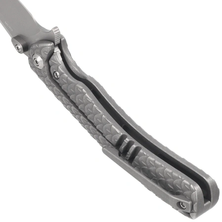 Nóż składany WeKnife Dracarys LE No ???/199 Gray Titanium, Stonewashed M390 (WE25061B-1)