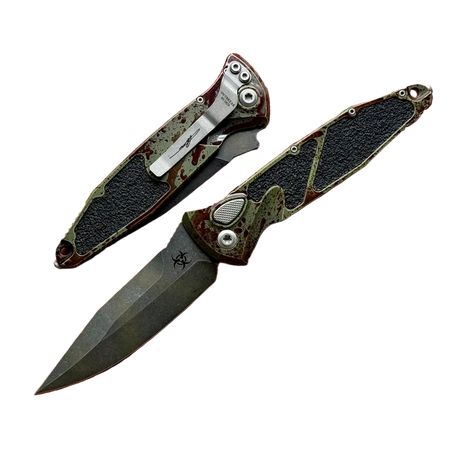 Nóż automatyczny Microtech Socom Elite Auto S/E Signature Outbreak Aluminium, Outbreak M390MK by Tony Marfione (160A-1OBSS)