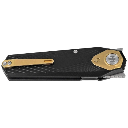 Remette RT-Infinite Power Knife Black Titanium, Hand Grinding Pearlescent M390 (RTIP-A)